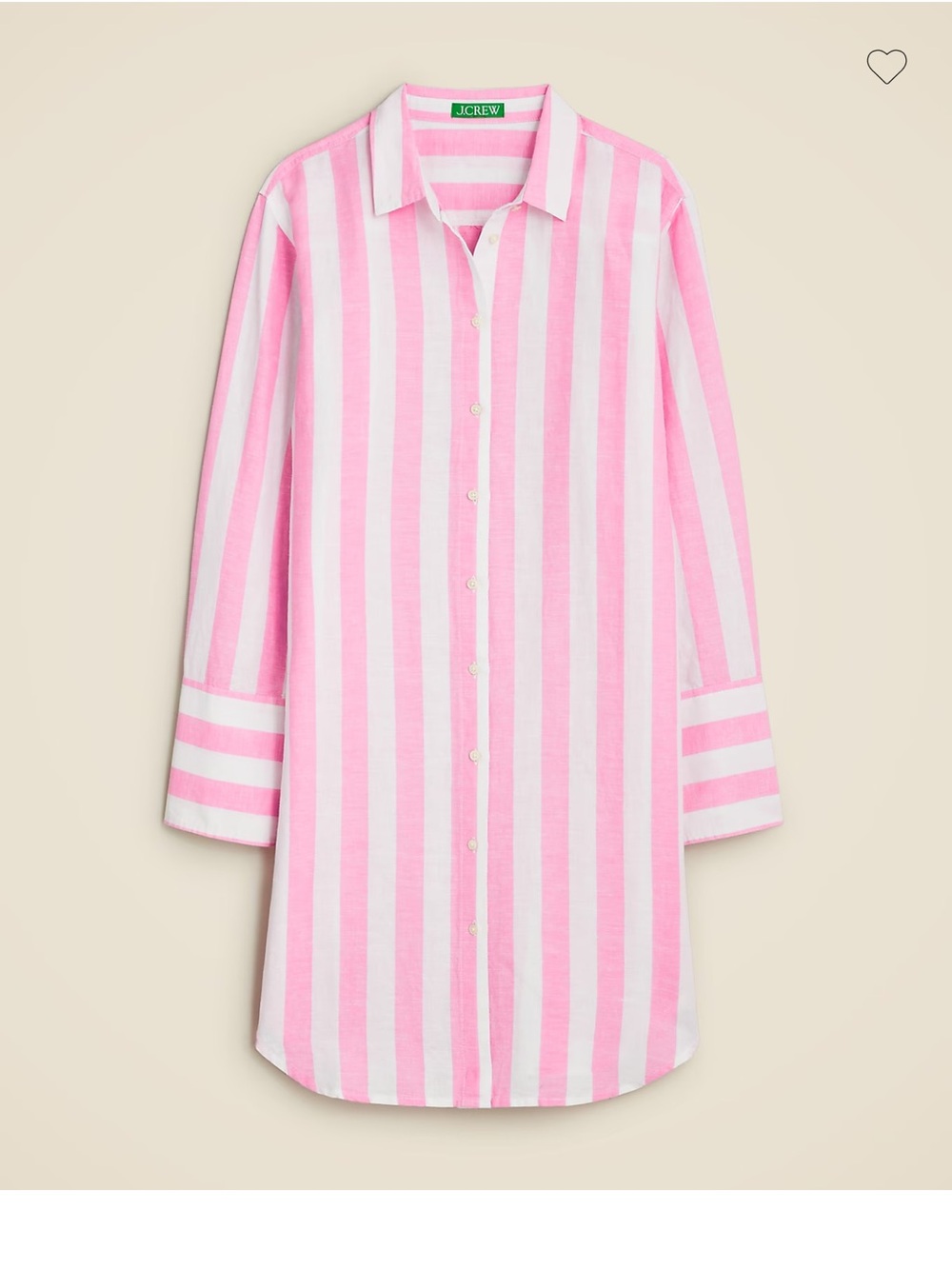 J. Crew Beach Cover Up in Pink Stripes